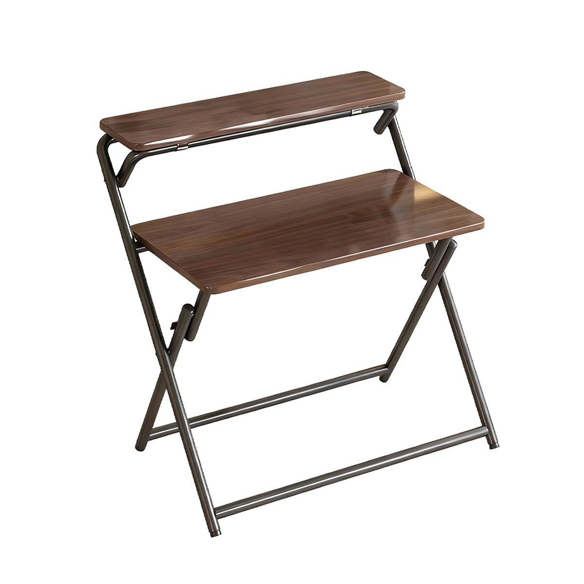 Folding X-Frame Desk with Waterproof Wood Top