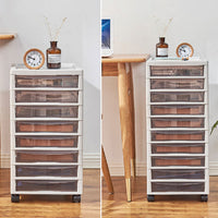 Clear-Front Storage Tower with 8 or 10 Drawers
