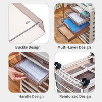 Clear-Front Storage Tower with 8 or 10 Drawers