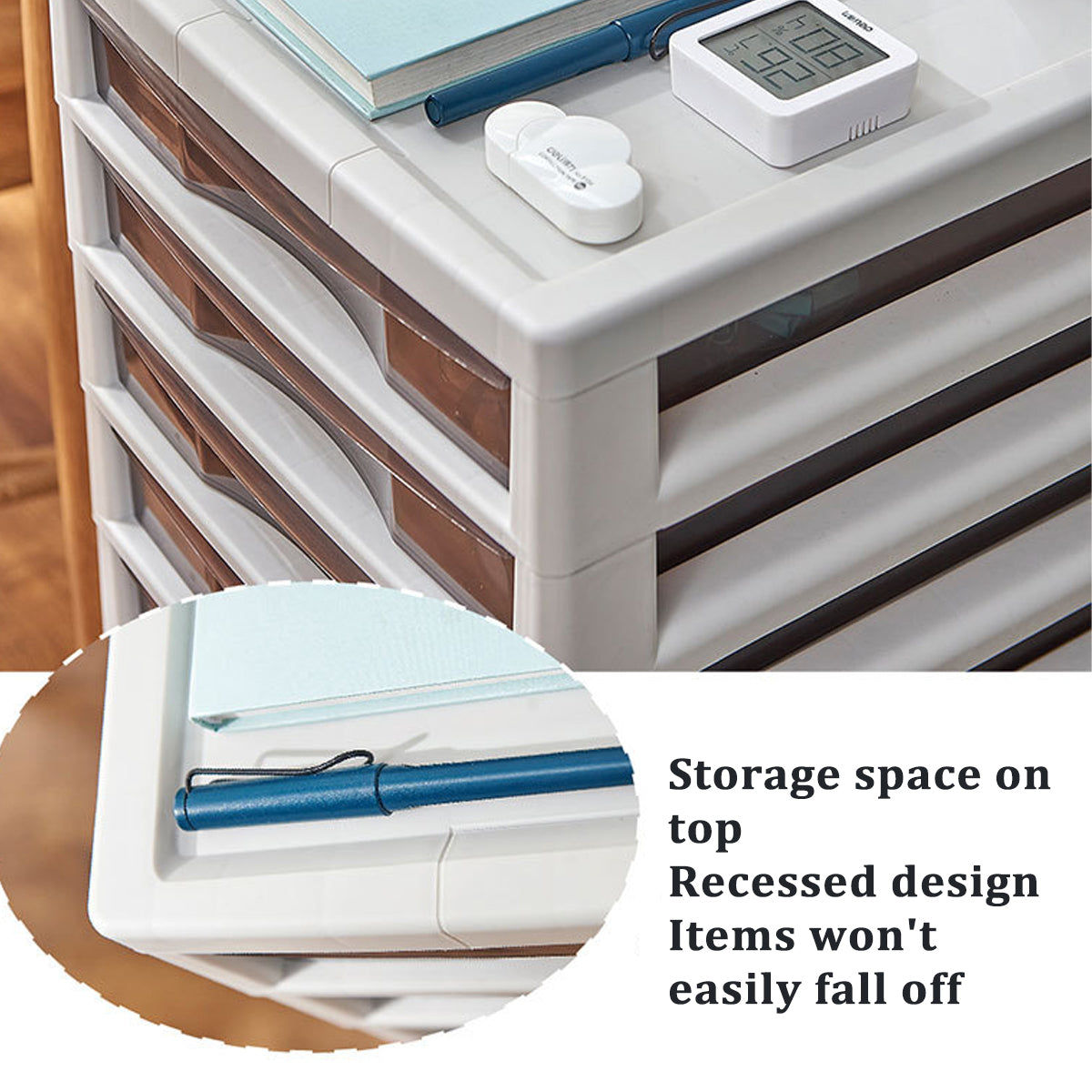 Clear-Front Storage Tower with 8 or 10 Drawers