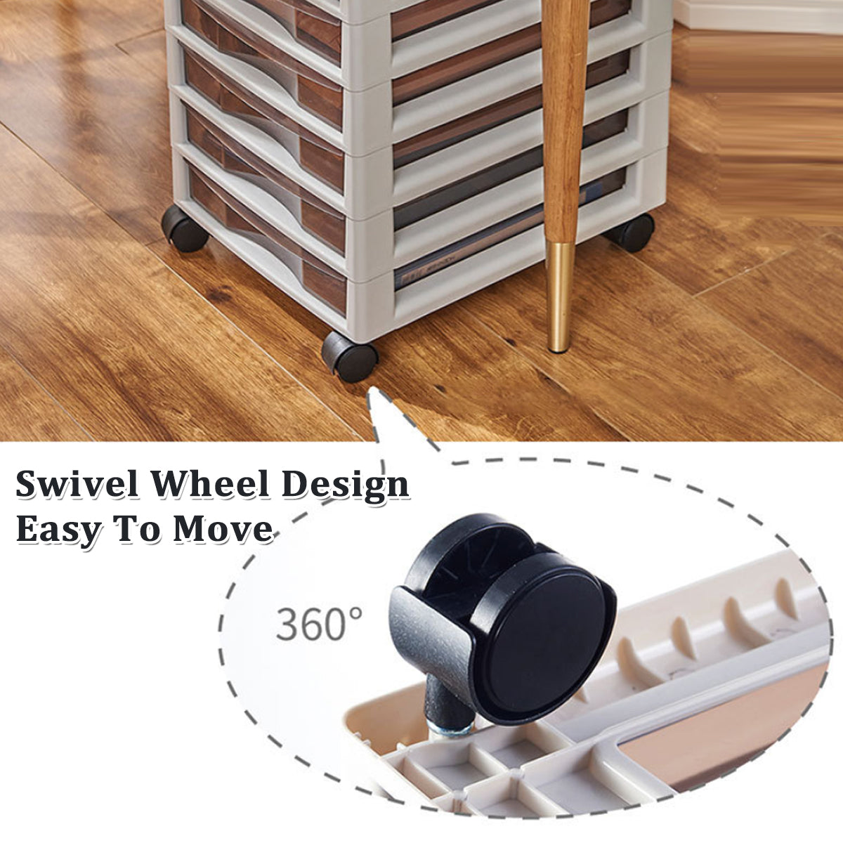 Clear-Front Storage Tower with 8 or 10 Drawers