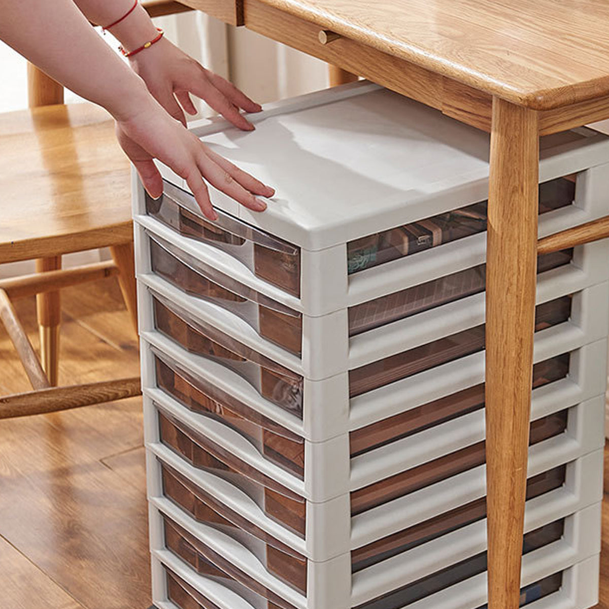 Clear-Front Storage Tower with 8 or 10 Drawers