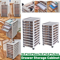 Clear-Front Storage Tower with 8 or 10 Drawers