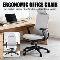 Grey Task Chair with S-Curve Back and Foam Seat