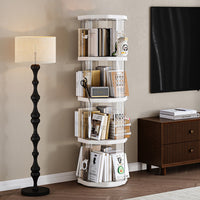 Spinning Floor Bookcase with Clear ABS Panels