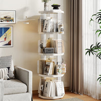Spinning Floor Bookcase with Clear ABS Panels