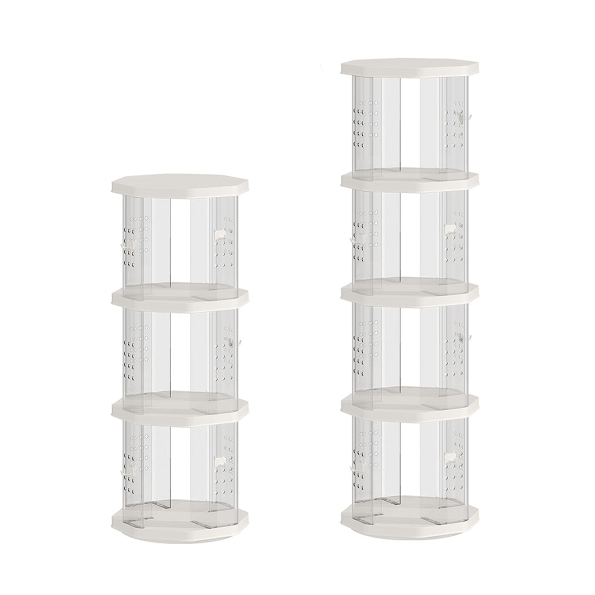 Spinning Floor Bookcase with Clear ABS Panels
