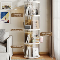 Spinning Floor Bookcase with Clear ABS Panels