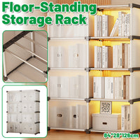 5-Tier Double Row Bookcase with 180 Doors