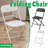 Folding Chair with Plastic Seat and Metal Frame