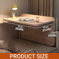 Cable-Tie Bed Mount Table 75x30cm with Wood Top
