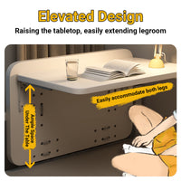 Cable-Tie Bed Mount Table 75x30cm with Wood Top