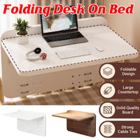 Cable-Tie Bed Mount Table 75x30cm with Wood Top