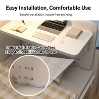 Cable-Tie Bed Mount Table 75x30cm with Wood Top