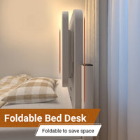 Cable-Tie Bed Mount Table 75x30cm with Wood Top