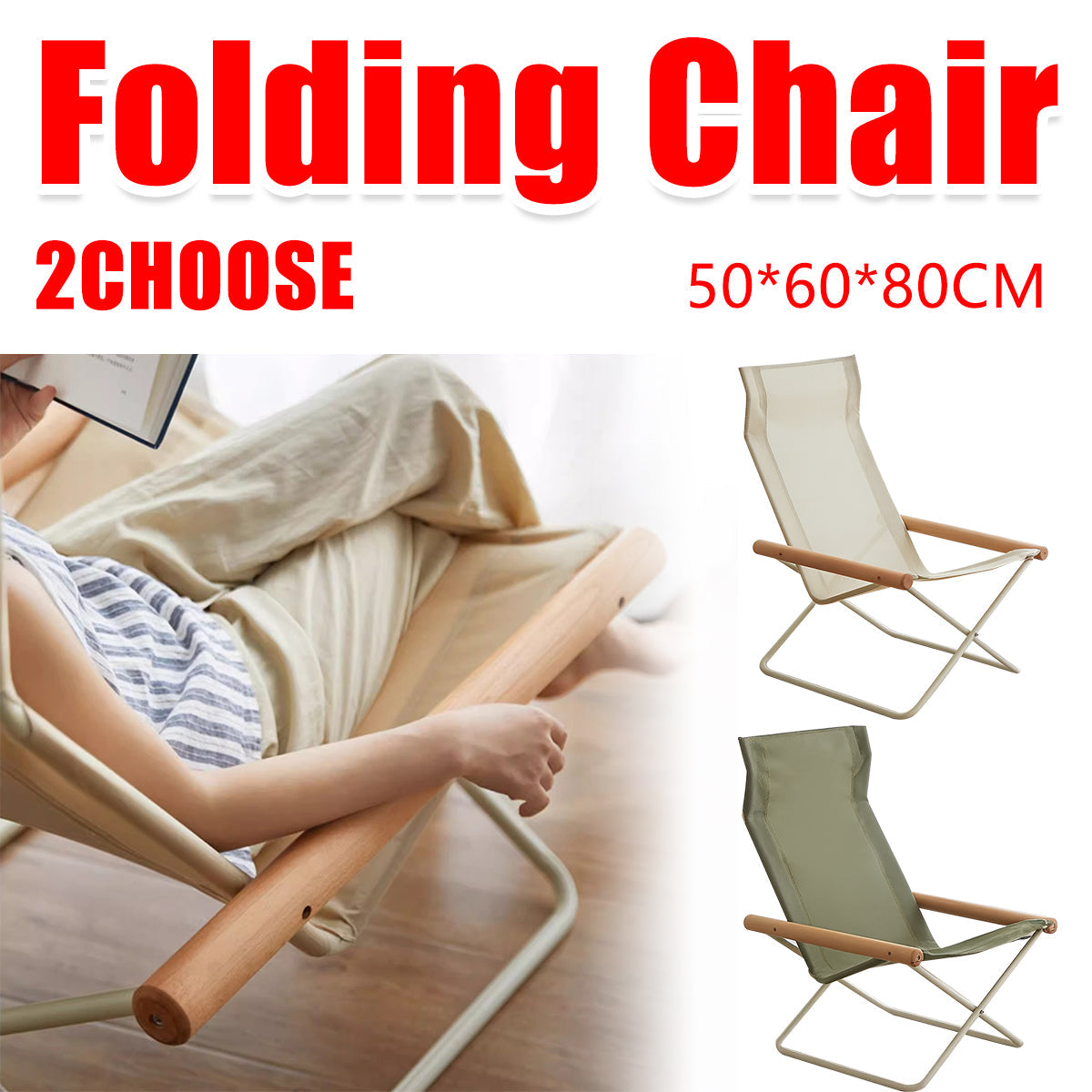 Folding Camp Chair 50x60x88cm with Oxford Seat