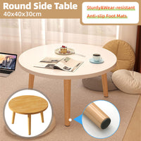 Round Solid Wood Side Table 40x30cm