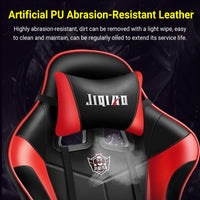 Gaming Recliner in PU Leather with Lumbar Pillow
