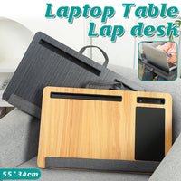 Lap Tray Table with Handle and Cushioned Base