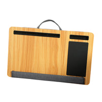 Lap Tray Table with Handle and Cushioned Base