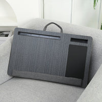 Lap Tray Table with Handle and Cushioned Base