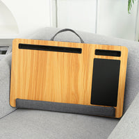 Lap Tray Table with Handle and Cushioned Base