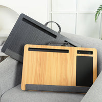 Lap Tray Table with Handle and Cushioned Base