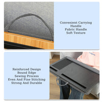 Lap Tray Table with Handle and Cushioned Base