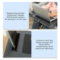 Lap Tray Table with Handle and Cushioned Base