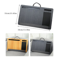 Lap Tray Table with Handle and Cushioned Base
