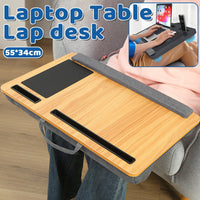 Lap Tray Table with Handle and Cushioned Base