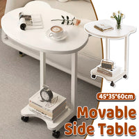 Embedded Sofa Side Table with Rolling Wheels
