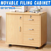 Rolling 23-Inch Cabinet with Locking Drawers