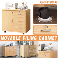 Rolling 23-Inch Cabinet with Locking Drawers