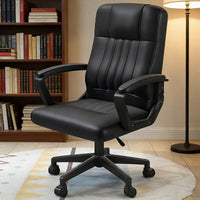 Swivel Task Chair with Quilted Back and Arms