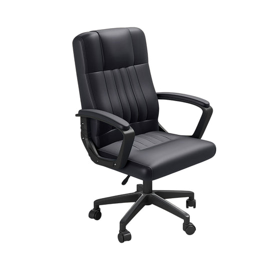 Swivel Task Chair with Quilted Back and Arms