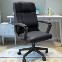 Swivel Task Chair with Quilted Back and Arms