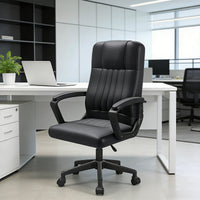 Swivel Task Chair with Quilted Back and Arms