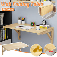 Wall-Mounted Pine Wood Folding Table