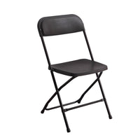 Folding Chair with Plastic Seat and Metal Frame