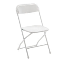 Folding Chair with Plastic Seat and Metal Frame