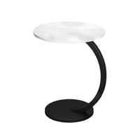 C-Shape Sofa Side Table with Steel Frame