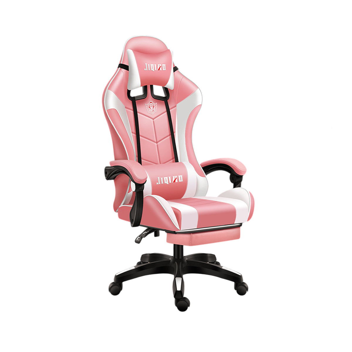 Gaming Recliner in PU Leather with Lumbar Pillow