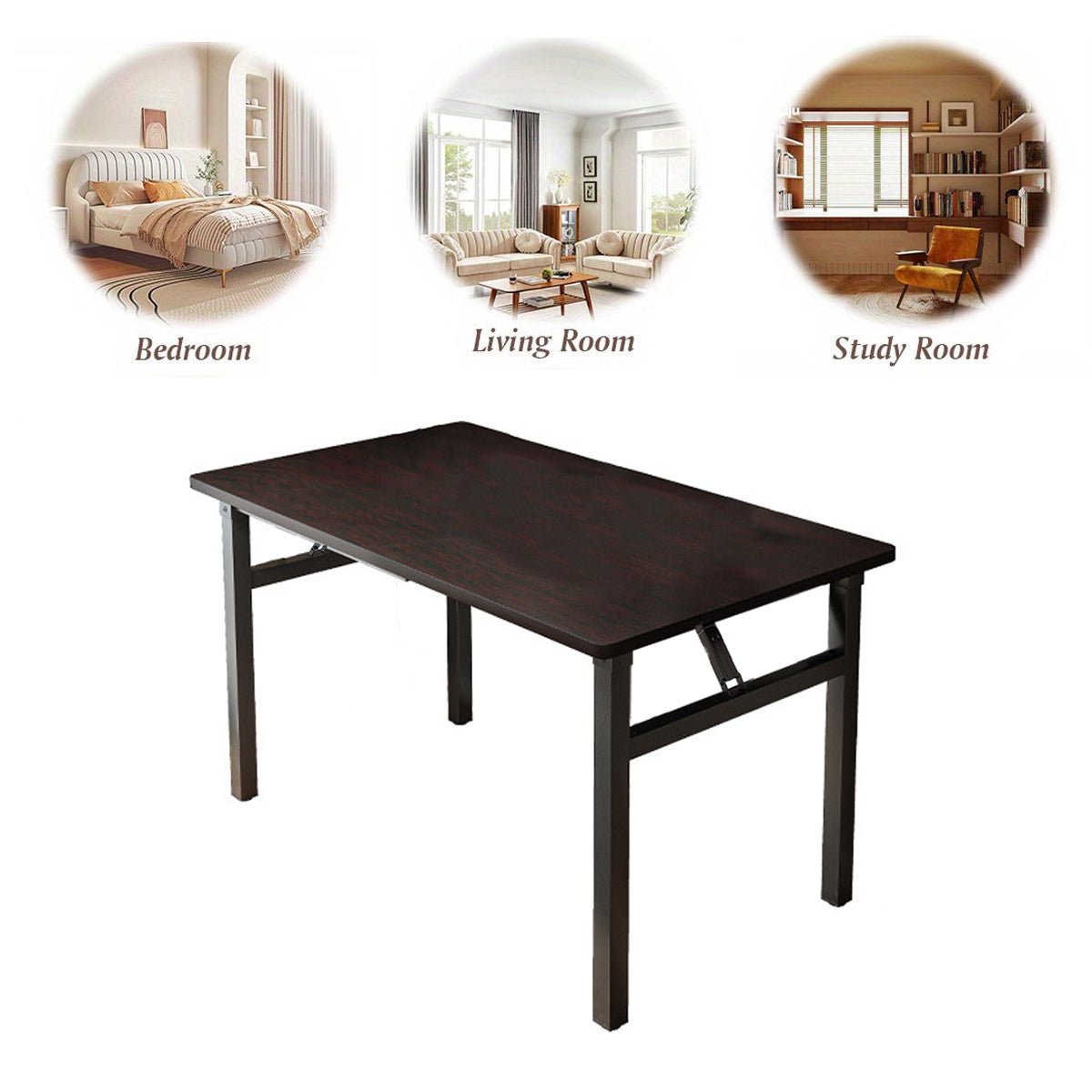 Folding Dining Table with Levelling Feet