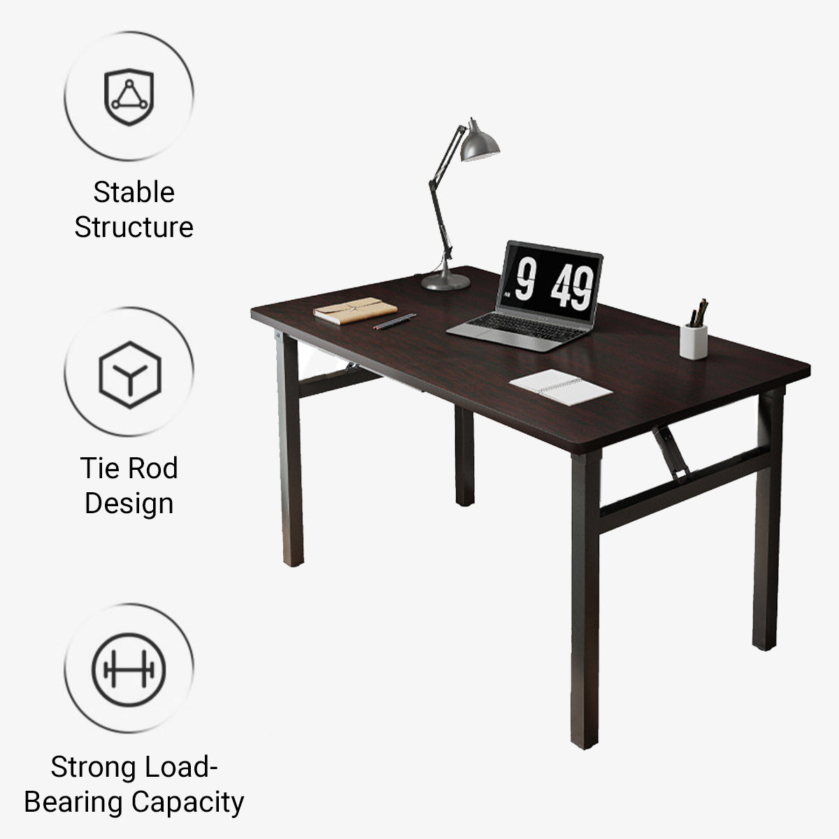 Folding Dining Table with Levelling Feet