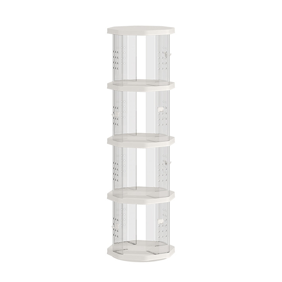 Spinning Floor Bookcase with Clear ABS Panels