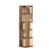 Spinning Bamboo Bookcase with Removable Bookends